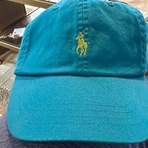 Ralph Lauren Teal Cap with Yellow Logo